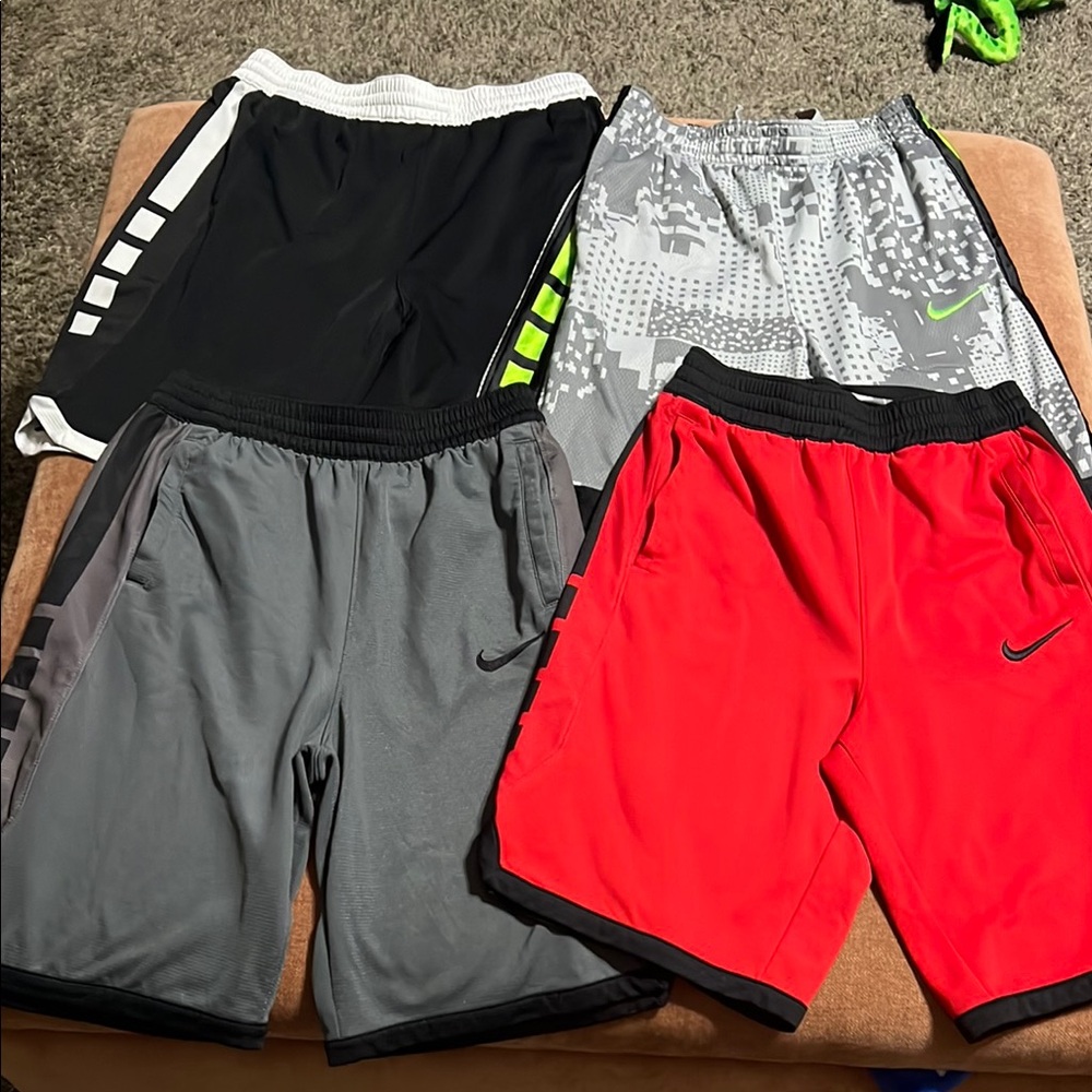 Nike Shorts Collection - Black, Gray, Red, Green Accents